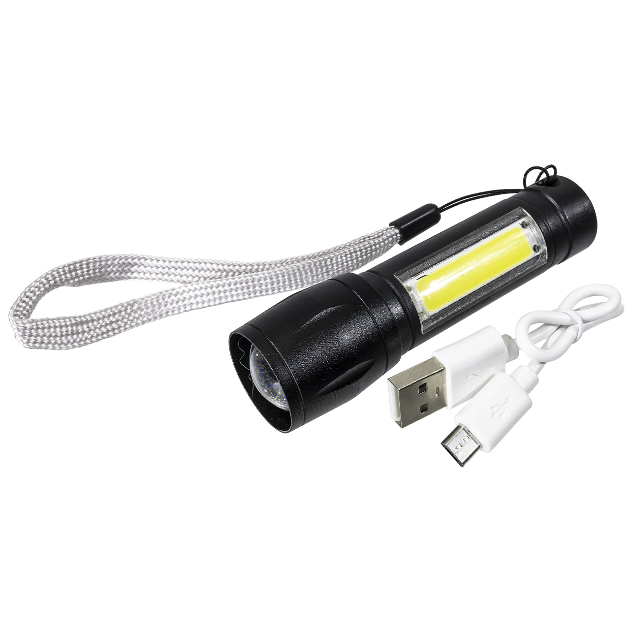 USB Rechargeable LED Dual Beam Micro Flashlight + Lantern - 300 Lumens Questions & Answers