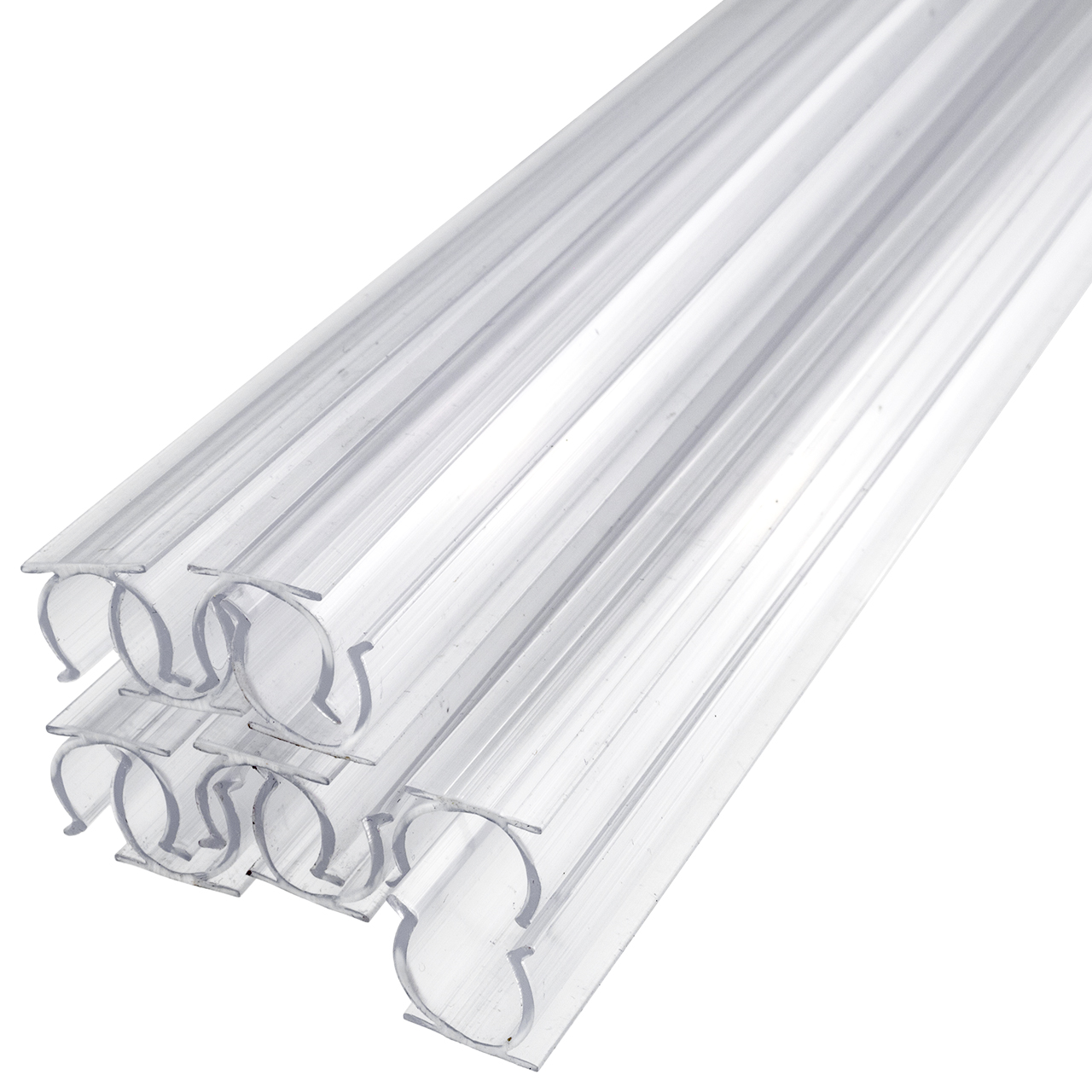 24 Inch x 1/2 Inch Rope Light Mounting Track - Clear PVC Channel (10 Pack) - 12/120 Volt Questions & Answers