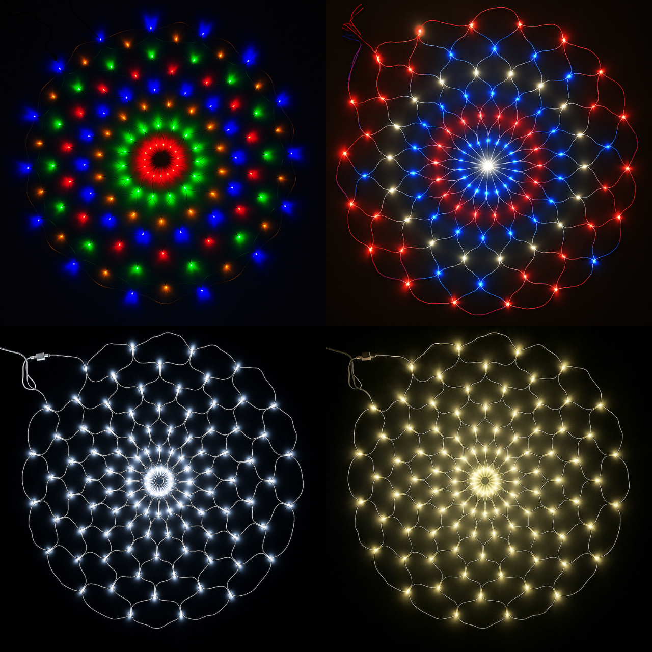4.5’ LED Round Web Firework Net Lights With Multi-Function Controller Questions & Answers