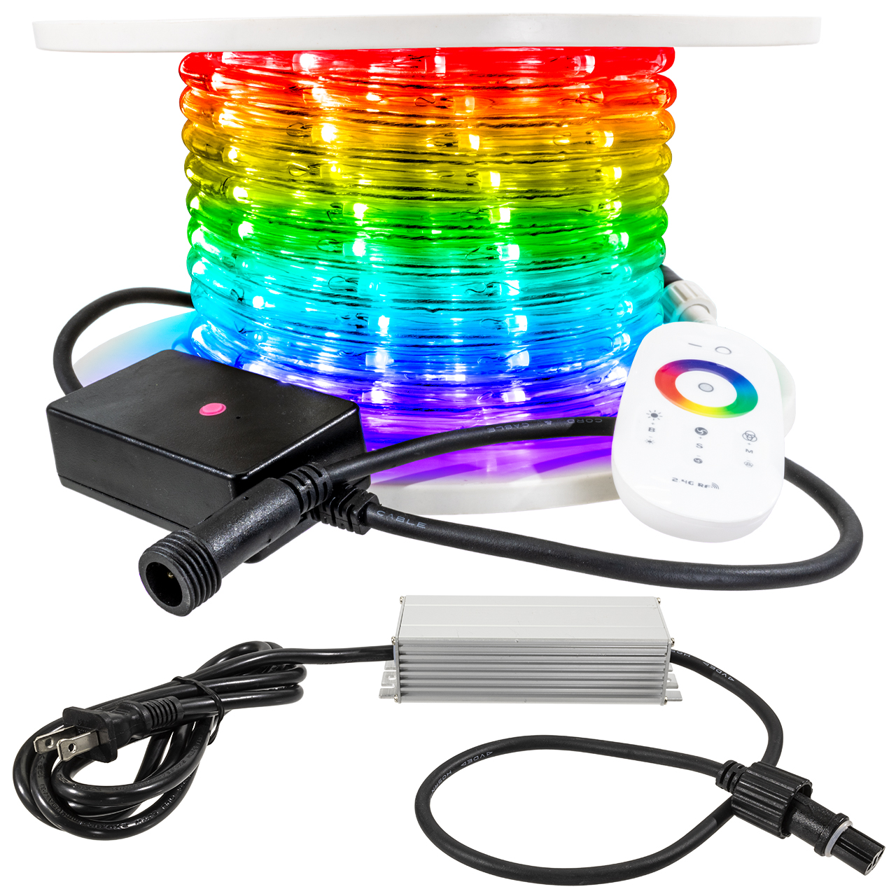 RGB Color Changing Chasing PLC LED Rope Light - 66 Volt - 65 Foot Bundle Questions & Answers