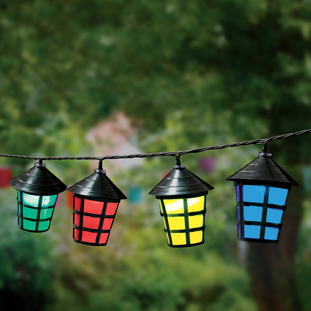 Coach Style Retro Patio Lantern Multi-Color LED String Lights with 8 Function Controller - 10 Bulb Set Questions & Answers