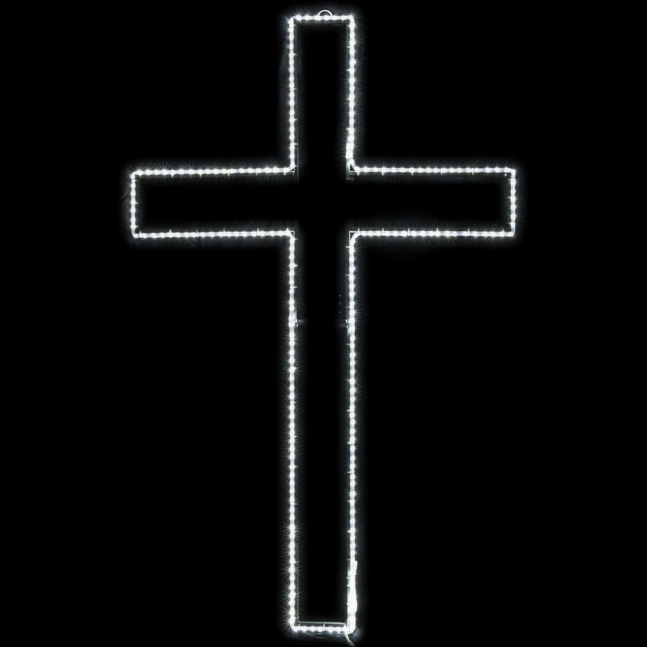 LED Rope Light Cross Motif - Lighted Silhouette - Cool White - 72 Inch Questions & Answers