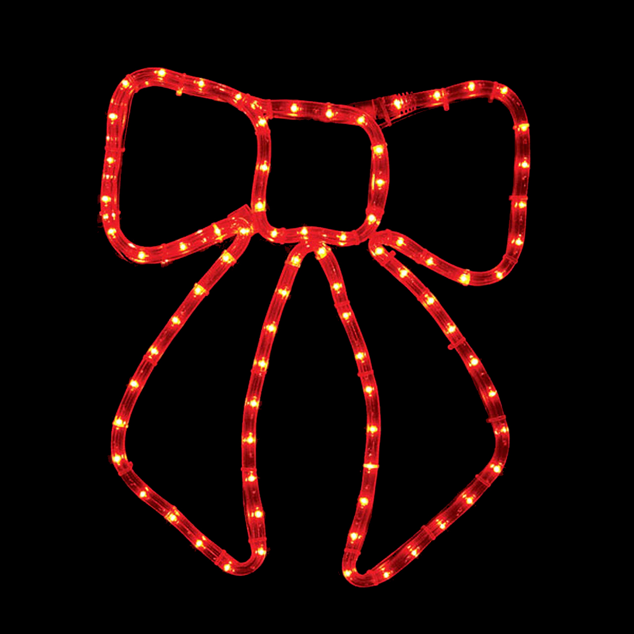 LED Rope Light Bow Christmas Decoration - Lighted Sign - Red - 13 Inch Questions & Answers