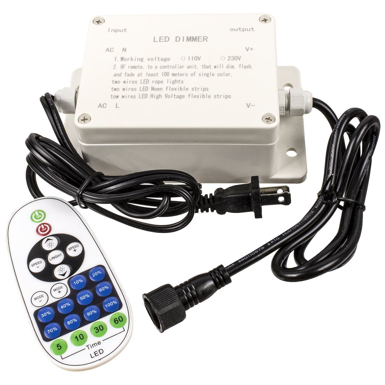 Outdoor Multi-Function LED Rope Light Controller - Dimmer/Fader/Flasher - 120 Volt Questions & Answers