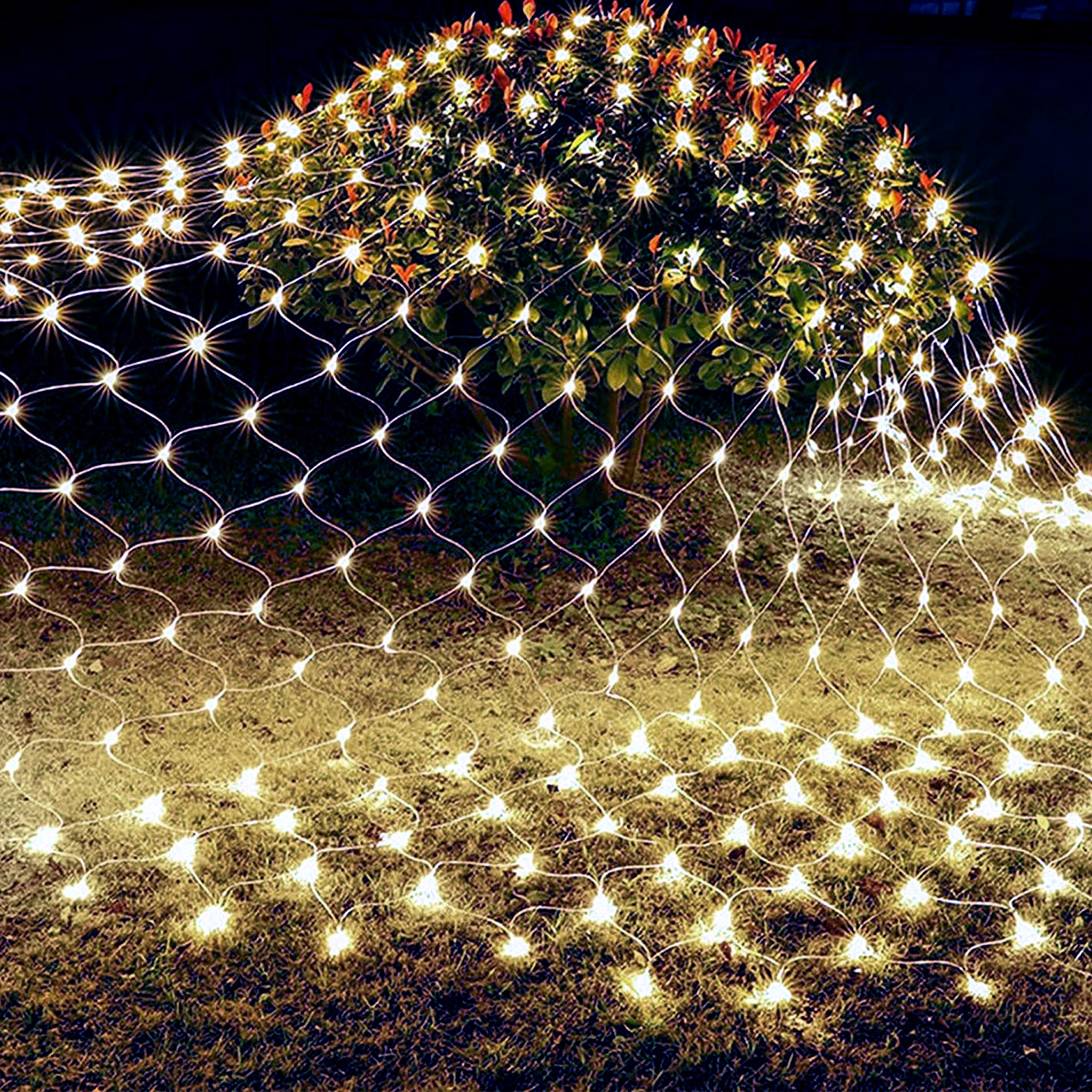 96 LED 4.9 Foot x 4.9 Foot Warm White LED Net Light Set - Mesh Lights Questions & Answers