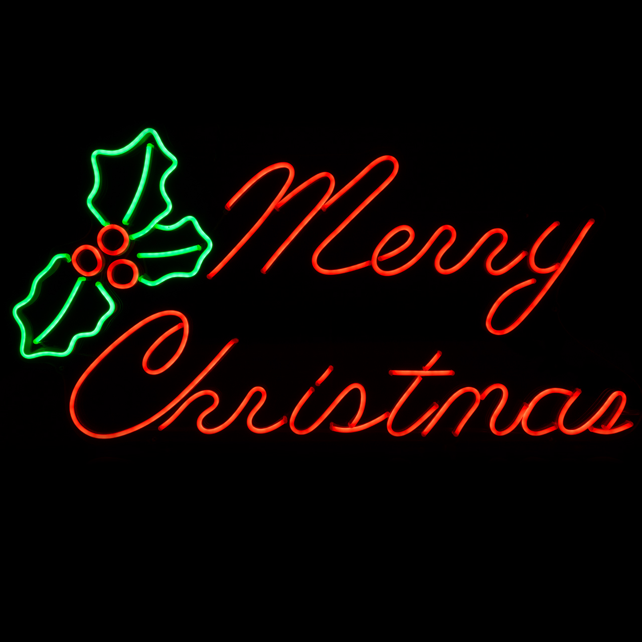 LED Neon Strip Light Merry Christmas Decoration - Lighted Sign - Red and Green - 33 Inch Display Questions & Answers